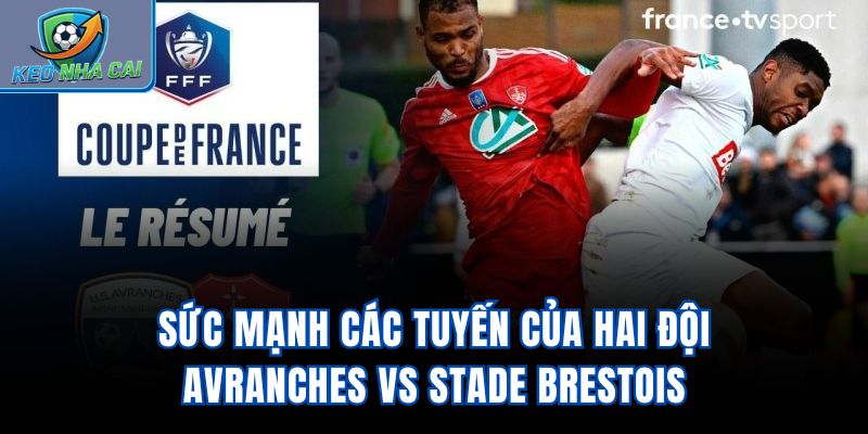 Sức mạnh các tuyến của hai đội Avranches vs Stade Brestois